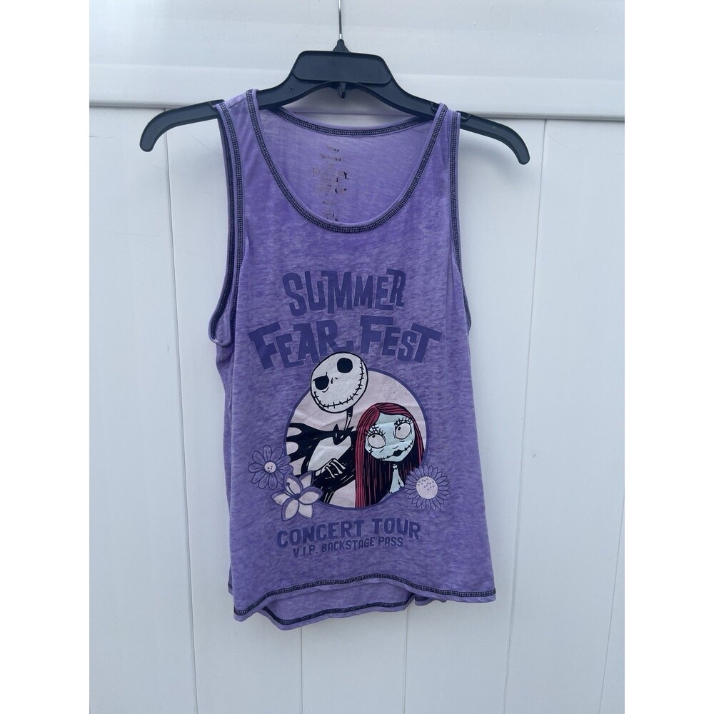 Disney The Nightmare before Christmas Tank  Summer fear fest Purple Size Medium